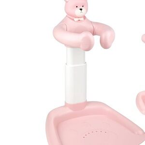 Pink Bear-Themed Kids' Step Stool